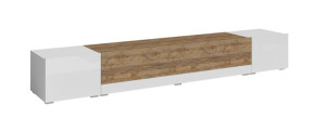 Szafka RTV Biały połysk + Sandal Oak 240cm POWER I 40