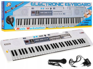 Keyboard organy dla dzieci Mikrofon Radio Zasilacz