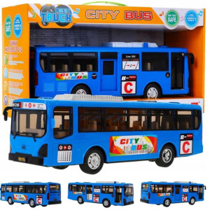 Autobus zabawka duży z otwieranymi drzwiami