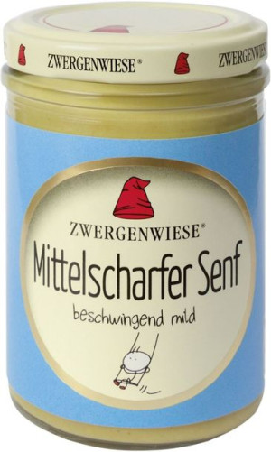 Musztarda Średnio Ostra Bezglutenowa Bio 160 Ml - Zwergenwiese