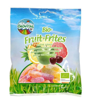 Żelki Owocowe Kwaśne Bez Laktozy Bezglutenowe Bio 100 G - Okovital