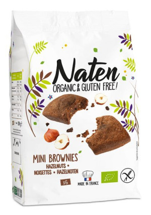 Ciastka Brownies Z Czekoladą I Orzechami Laskowymi Bezglutenowe Bio 170 G -