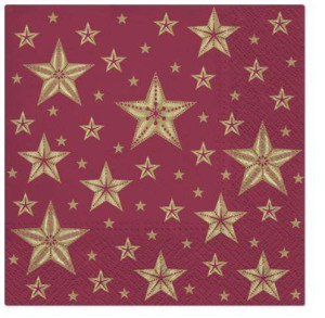 Pl Serwetki Beautiful Stars Dark Red