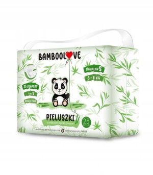 Bamboolove pieluszki bambusowe S, 3-8 kg 25 szt