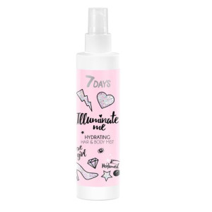 7DAYS Illuminate Me Rose Girl nawilżająca mgiełka do ciała i włosów 180ml