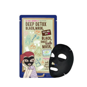 DEWYTREE Deep Detox Black Sheet Mask głęboko detoksykująca maska w płachcie