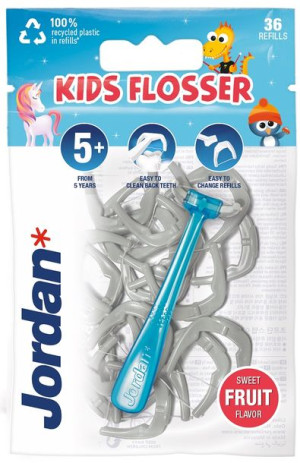 Jordan Kids Flosser nici dentystyczne dla dzieci 36szt