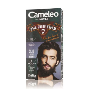Cameleo Men Hair Color Cream farba do włosów brody i wąsów 3.0 Dark Brown 3