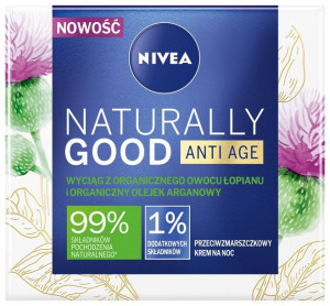 Nivea Naturally Good Anti Age przeciwzmarszczkowy krem na noc z organicznym