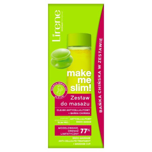 Lirene Make Me Slim! zestaw do masażu olejek antycellulitowy 100ml + bańka