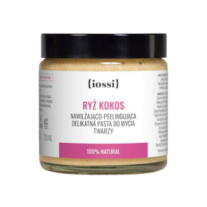 Iossi Ryż i Kokos nawilżająco-peelingująca delikatna pasta do mycia twarzy