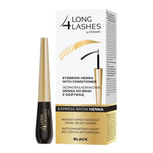 Long4Lashes Express Brow Henna jednoskładnikowa henna do brwi z odżywką Bla
