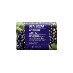 Barwa Ziołowa antybakteryjne mydło do rąk w kostce Czarny Bez 100g