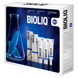 BIOLIQ 55+ zestaw krem intensywnie liftingujący do skóry oczu ust szyi i de