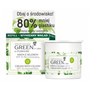 Floslek Green For Skin Zielone Warzywa krem z selerem na dzień SPF15 filtr