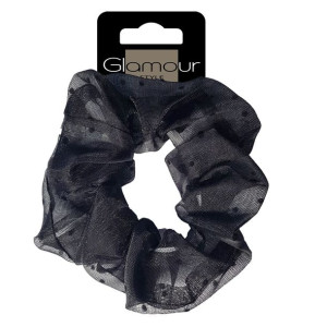 Glamour Zawijka tiulowa do włosów Czarna