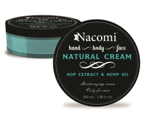 Nacomi Natural Cream naturalny krem z olejem konopnym i ekstraktem z chmiel