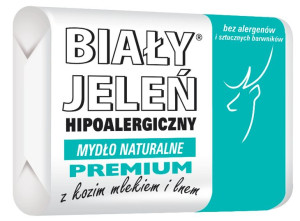 Biały Jeleń Hipoalergiczne mydło naturalne z kozim mlekiem i lnem 100g