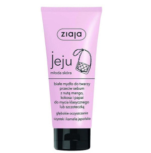 Ziaja Jeju białe mydło do twarzy przeciw sebum z nutą mango kokosa i papai