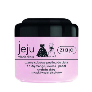 Ziaja Jeju czarny cukrowy peeling do ciała z nutą mango kokosa i papai 200m