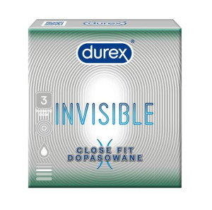 Durex Invisible Close Fit prezerwatywy dopasowane 3szt