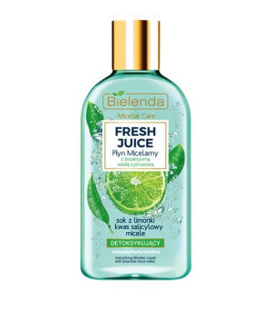 Bielenda Fresh Juice płyn micelarny detoksykujący z wodą cytrusową Limonka