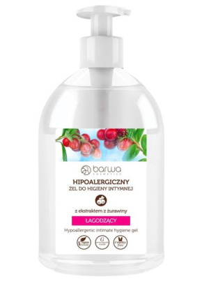 Barwa Hipoalergiczny nawilżający żel do higieny intymnej Żurawina 500ml