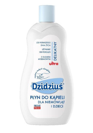 Dzidziuś Ultra delikatny płyn do kąpieli dla niemowląt i dzieci z olejkiem