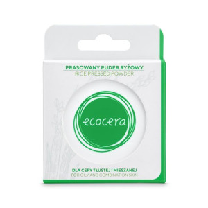 Ecocera Rice Pressed Powder prasowany puder ryżowy dla cery tłustej i miesz