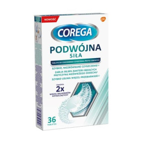 Corega Tabs tabletki do czyszczenia protez zębowych Podwójna Siła 36 tablet