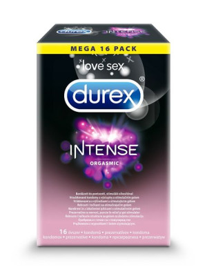 Durex Durex prezerwatywy Intense 16 szt z wypustkami prążkami żel stymulują