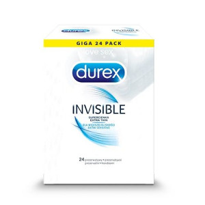 Durex Durex prezerwatywy Invisible dla większej bliskości 24 szt cienkie