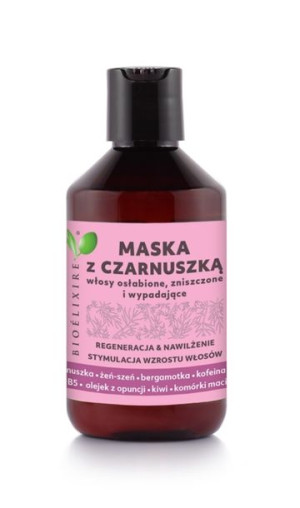 BIOELIXIRE Maska do włosów zniszczonych i wypadających Czarnuszka 300ml
