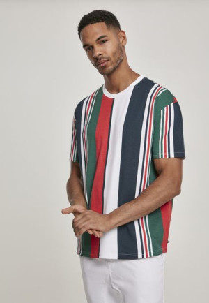 T-shirt Heavy Oversized Big AOP Stripe White/Navy