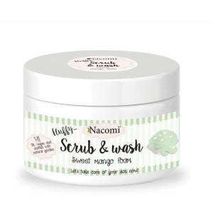 Nacomi Scrub & Wash pianka peelingująco-myjąca Słodka Pianka Mango 180ml