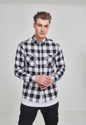 Koszula Flanelowa Checked Flanell Shirt Black/White