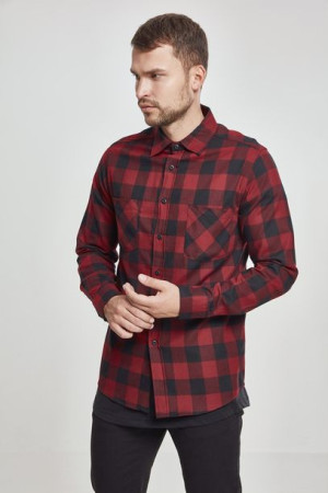 Koszula Flanelowa Checked Flanell Shirt Black/Burgundy