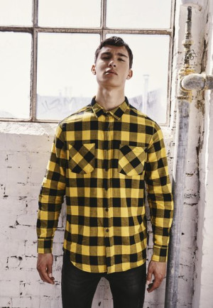 Koszula Flanelowa Checked Flanell Shirt Black/Honey