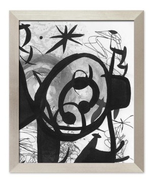 Obraz plakat na płótnie czarno biały 23x28cm