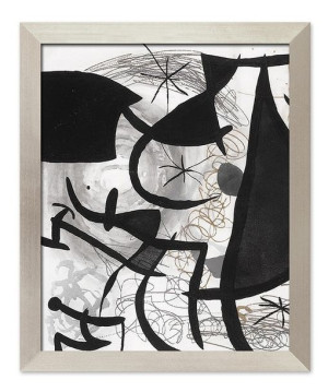Obraz plakat na płótnie czarno biały 23x28cm
