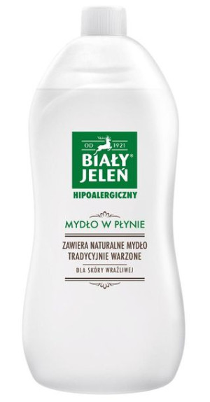 Biały Jeleń Hipoalergiczne mydło w płynie naturalne zapas 1000ml