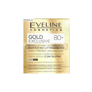 Eveline Cosmetics Gold Exclusive 80+ luksusowy odbudowujący krem-serum z 24