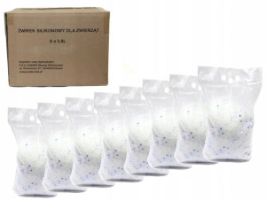 Żwirek Silikonowy Dla Kota 3,8l X8 Sztuk Zestaw