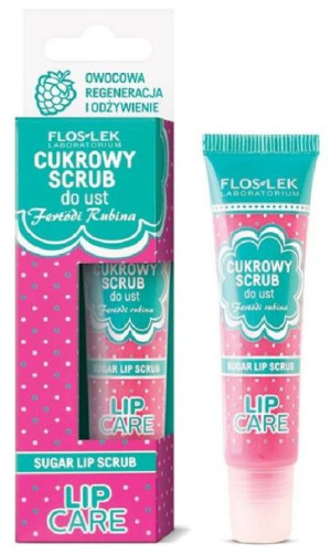 Floslek Lip Care cukrowy scrub do ust Fertodi Rubina malina 14g
