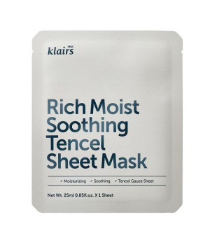 Klairs Rich Moist Soothing Tencel Sheet Mask regenerująca maska bawełniana