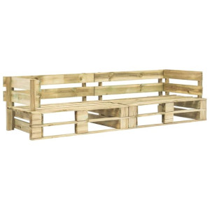 Sofa ogrodowa z palet, 2 osobowa, drewno