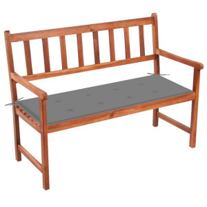 Ławka ogrodowa z poduszką, 120 cm, lite drewno akacjowe