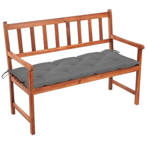 Ławka ogrodowa z poduszką, 120 cm, lite drewno akacjowe