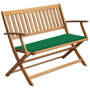 Ławka ogrodowa z poduszką, 120 cm, lite drewno akacjowe