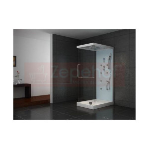 Kabina prysznicowa z hydromasażem L-1207 80cm x 100cm biała